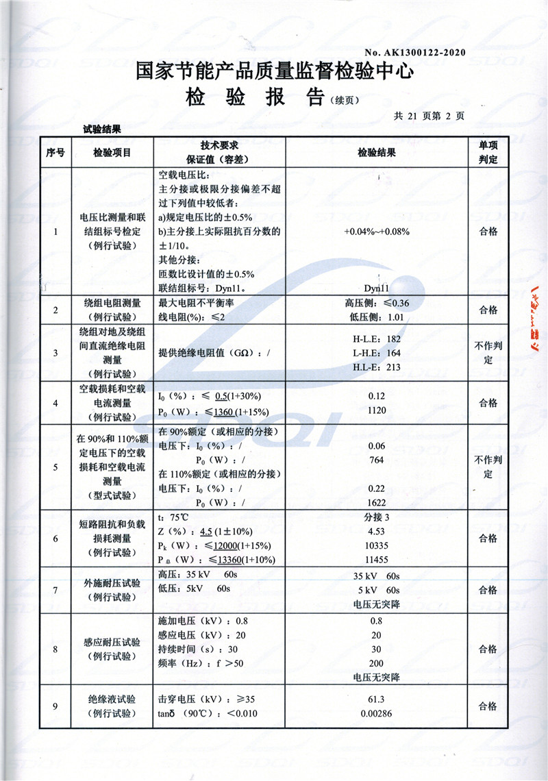 高低压试验报告-S11-1250兴文兴文兴文油浸式变压器-2.jpg